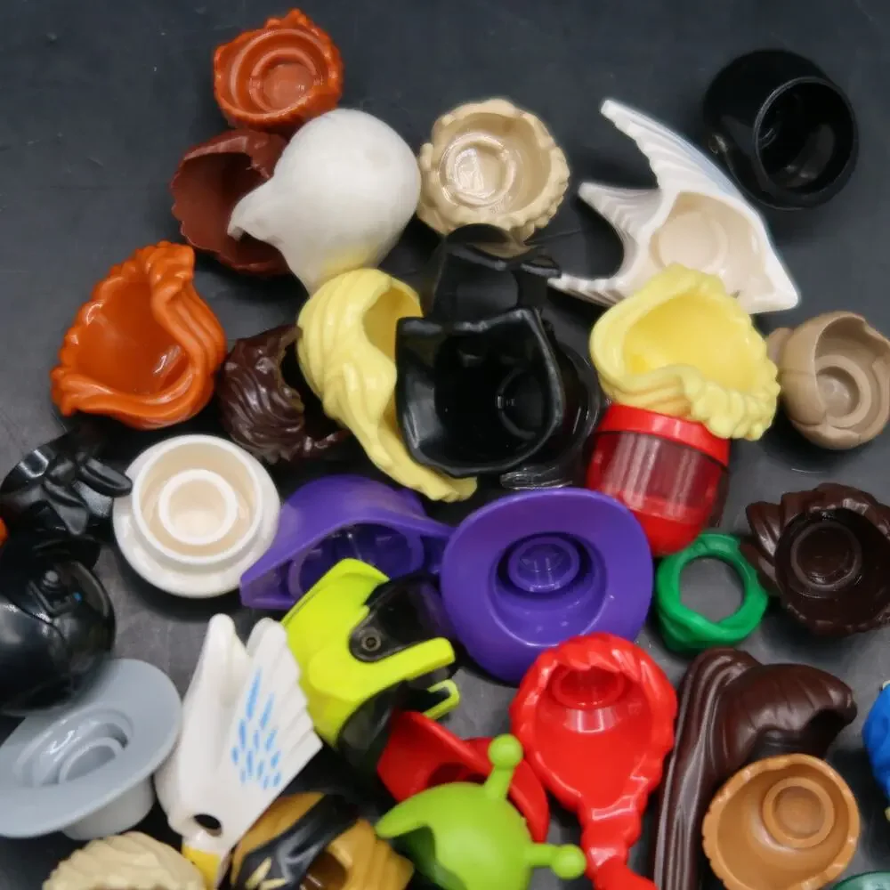 Lego Minifigure Headgear Assorted Lot Of 45 Minifigs Helmet Hats Hair Parts